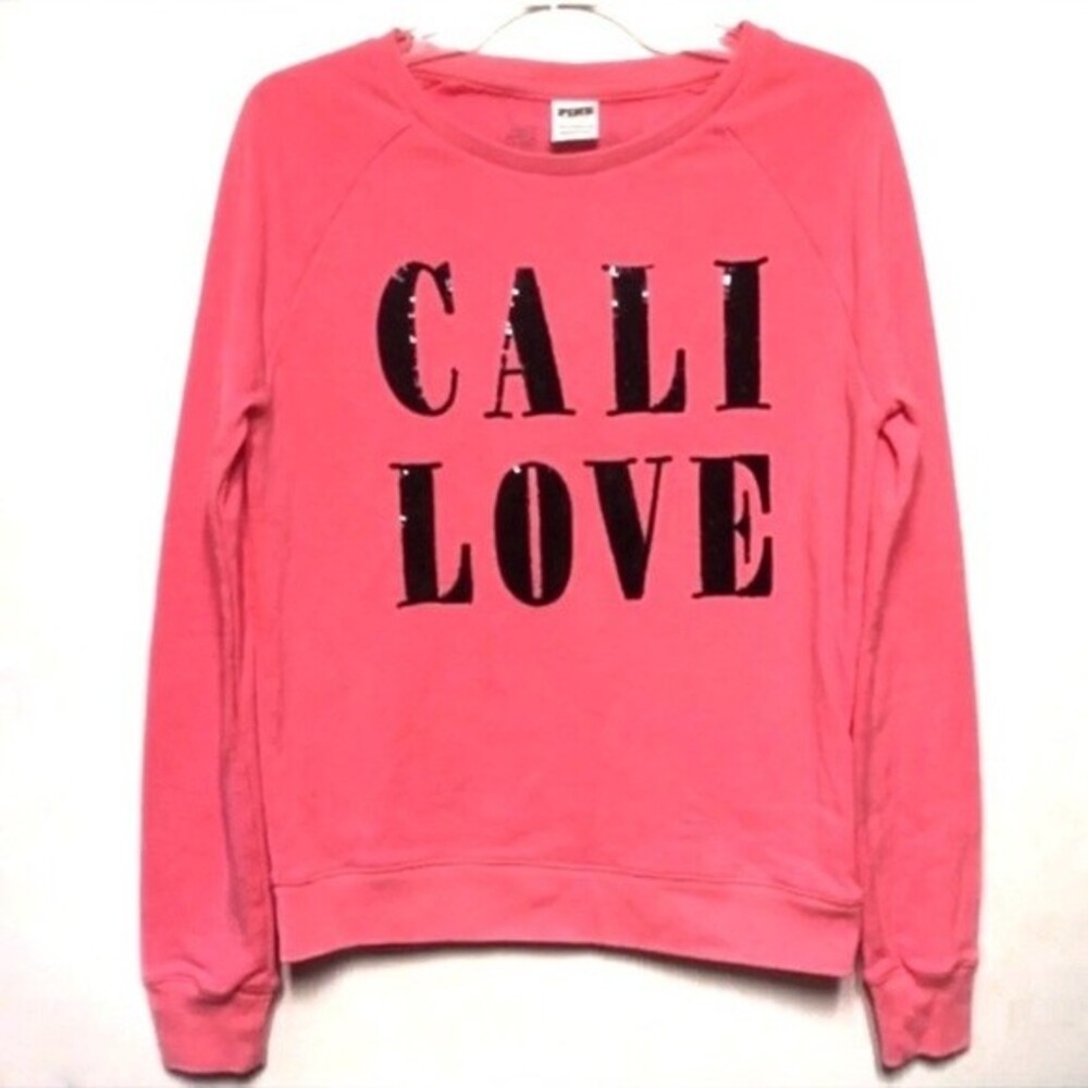 PINK Victoria’s Secret Hot Pink Sweatshirt Size S
